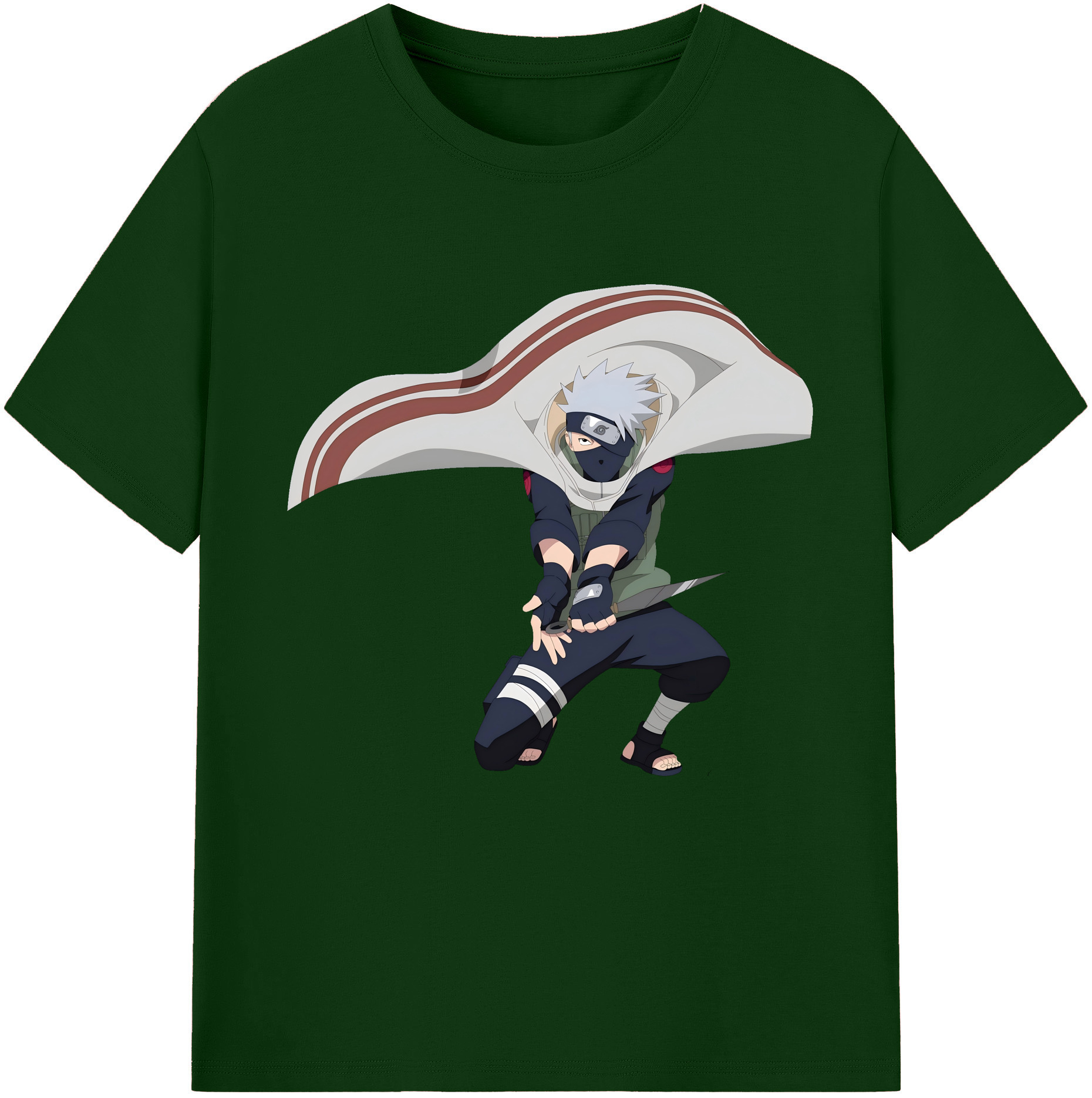 NARUTO -ナルト- はたけ カカシ Hatake Kakashi 綿100％半袖Tシャツ（フロントプリント）